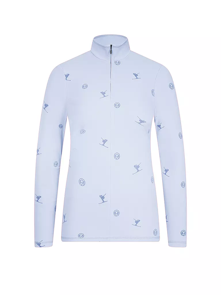 SPORTALM | Sous-pull de ski zippé pour femme | Bleu clair