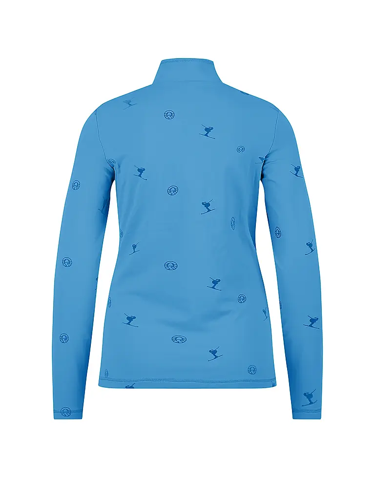 SPORTALM | Sous-pull zippé pour femme avec imprimé floqué intégral | Bleu