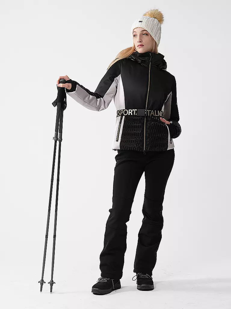 SPORTALM | Veste de ski à capuche pour femmes | Noir