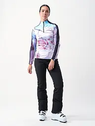 SPORTALM | Zip-shirt de sous-vêtement pour femmes avec imprimé exclusif | Noir