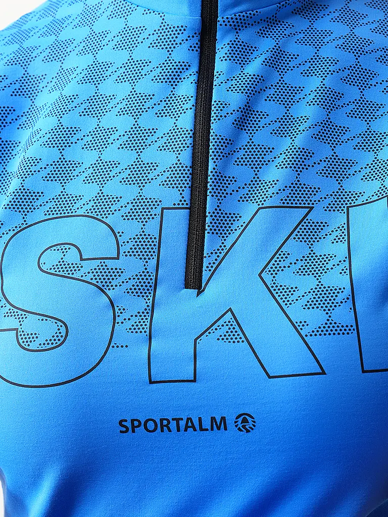 SPORTALM | Zipshirt de sous-vêtement pour femmes avec imprimé métallisé original |