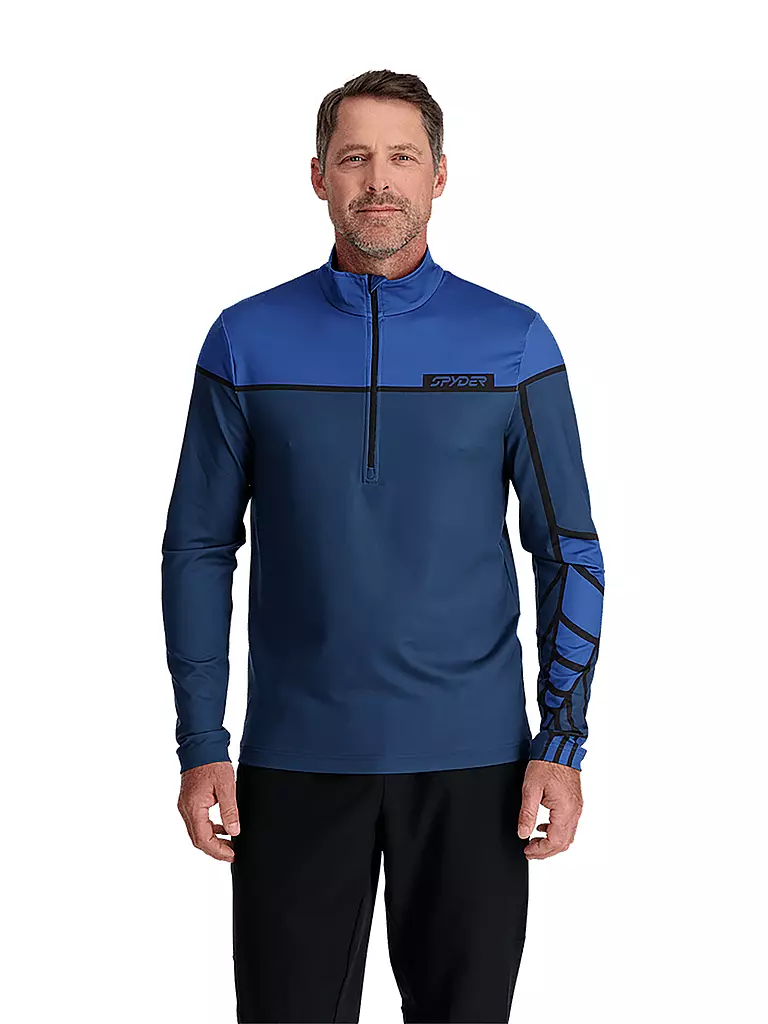 SPYDER | Herren Unterzieh Zipshirt Capitol | Bleu foncé