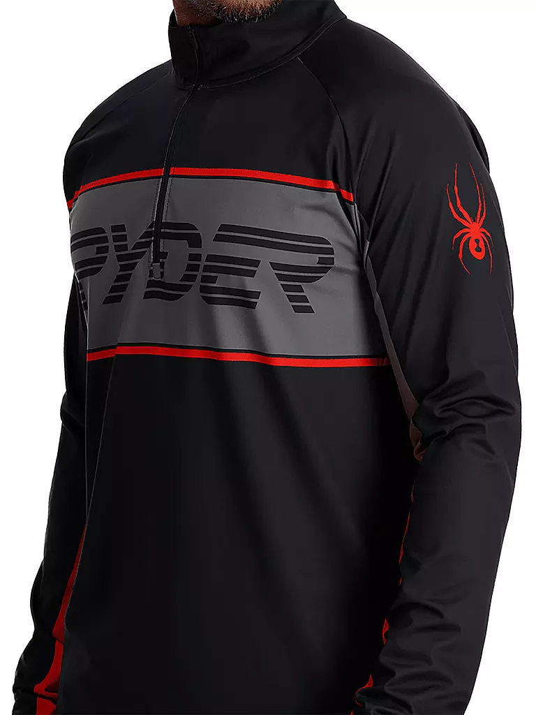 SPYDER | Herren Unterzieh Zipshirt Paramount | Noir