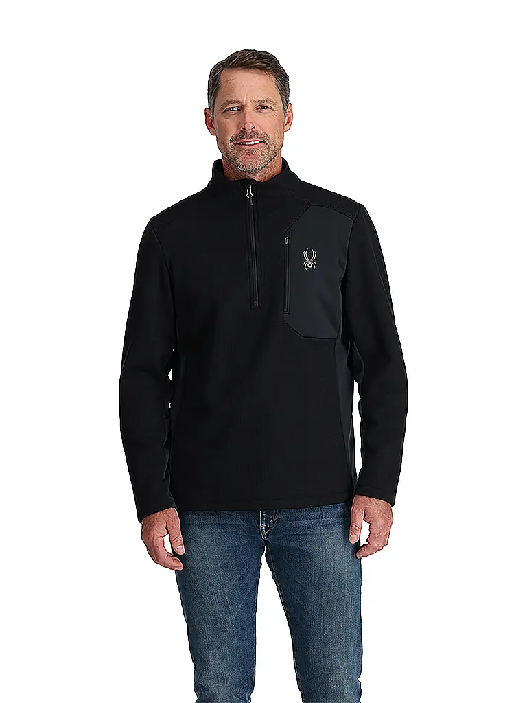 SPYDER | Pull Homme 1/2 Zip BANDIT | Noir