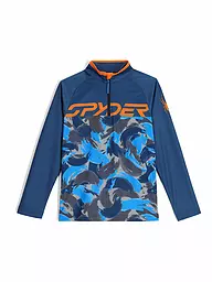 SPYDER | Sous-vêtement zippé camouflage pour enfant | Bleu foncé