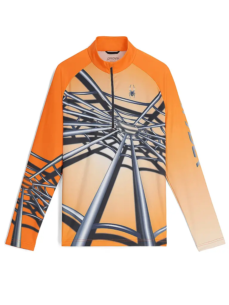 SPYDER | Zipshirt de sous-vêtement Legacy pour homme | Orange