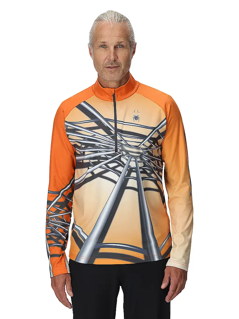 SPYDER | Zipshirt de sous-vêtement Legacy pour homme | Orange