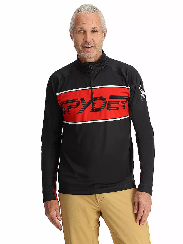 SPYDER | Zipshirt de sous-vêtement Paramount pour homme | Rouge