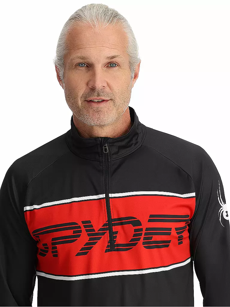 SPYDER | Zipshirt de sous-vêtement Paramount pour homme | Rouge