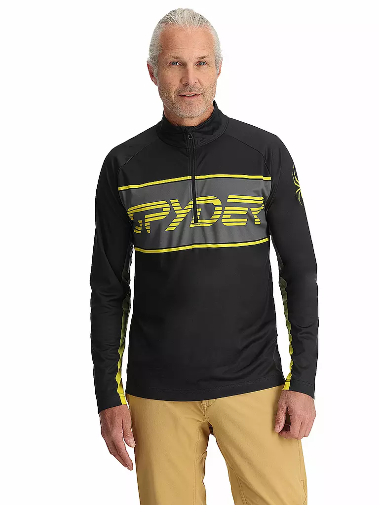 SPYDER | Zipshirt de sous-vêtement pour homme Paramount | Jaune