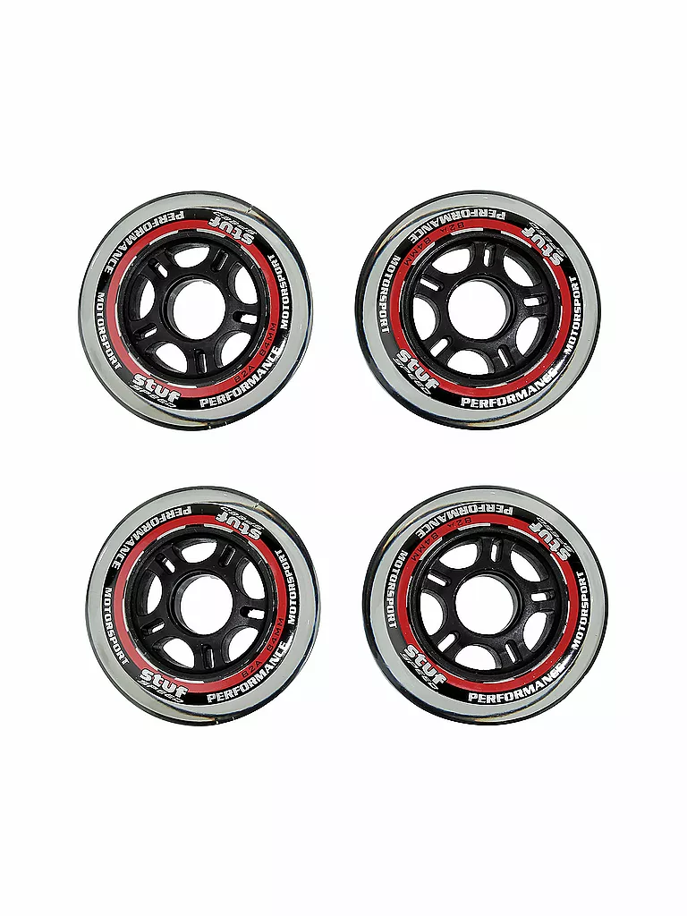 STUF | Roues de roller en ligne, 4 pièces | Noir