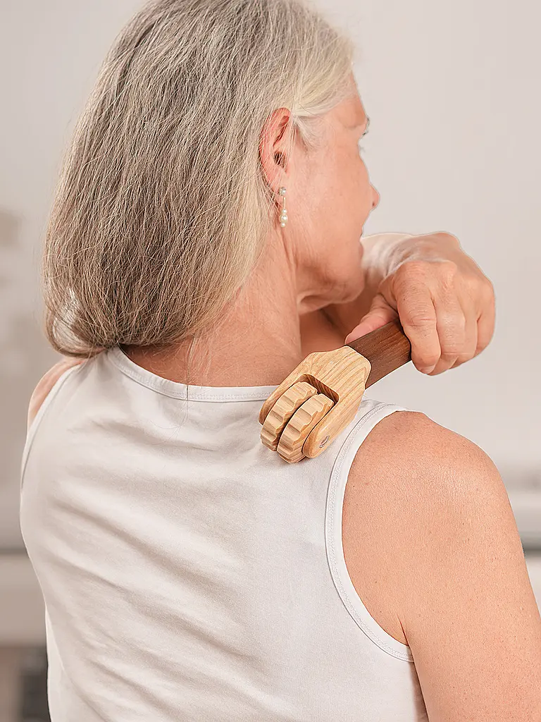 STYLEHOLZ | Rouleau de massage pour le cou et les épaules | Marron clair