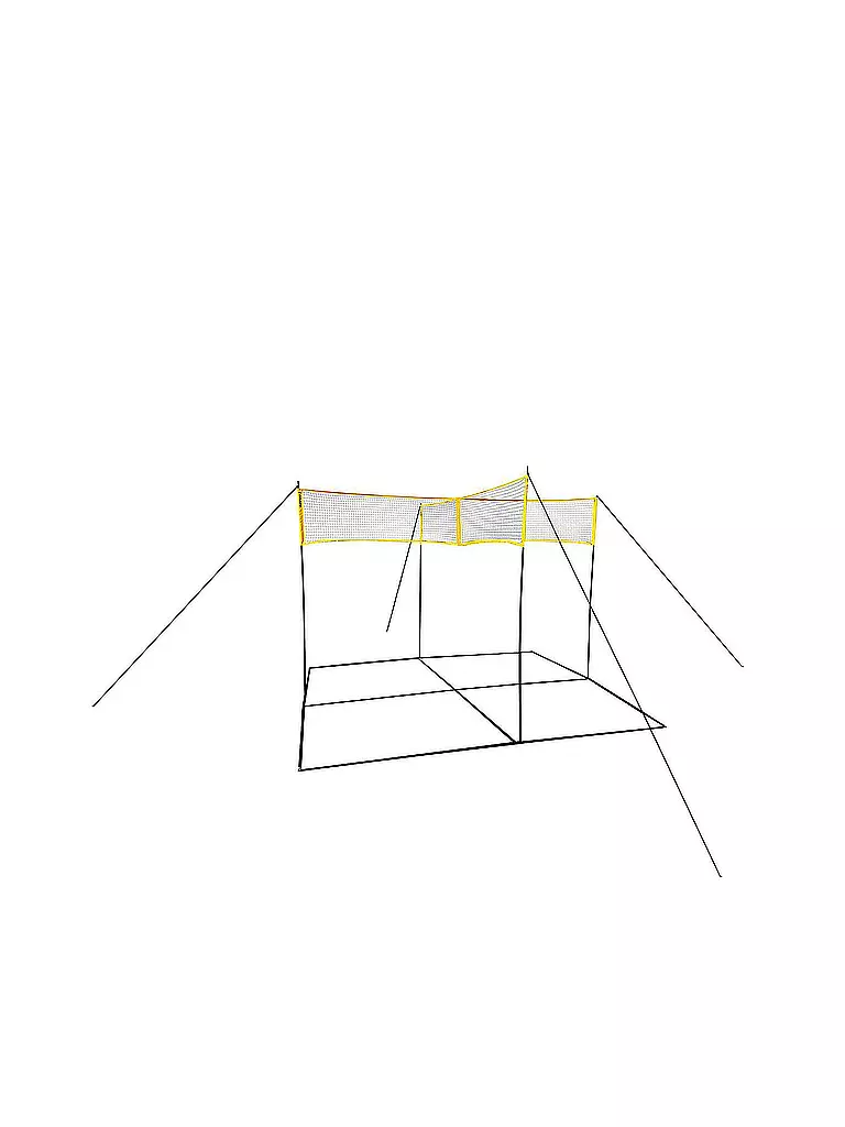 SUNFLEX | X-NET Vierkant Volleyballnetz | Jaune