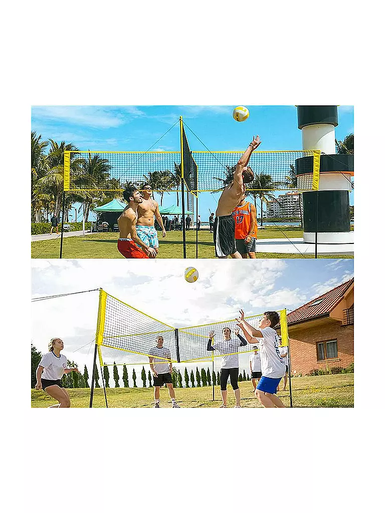 SUNFLEX | X-NET Vierkant Volleyballnetz | Jaune