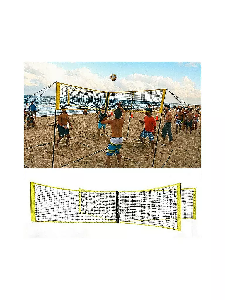 SUNFLEX | X-NET Vierkant Volleyballnetz | Jaune