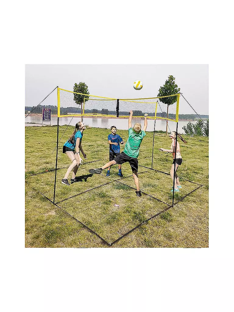 SUNFLEX | X-NET Vierkant Volleyballnetz | Jaune