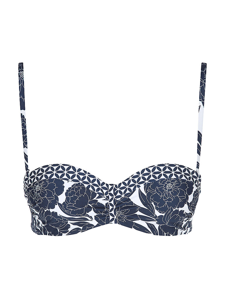 Haut de bikini bandeau à armaturess bleu marine 36C