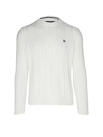 SUPERDRY | Pull ras du cou en maille torsadée de coton pour homme