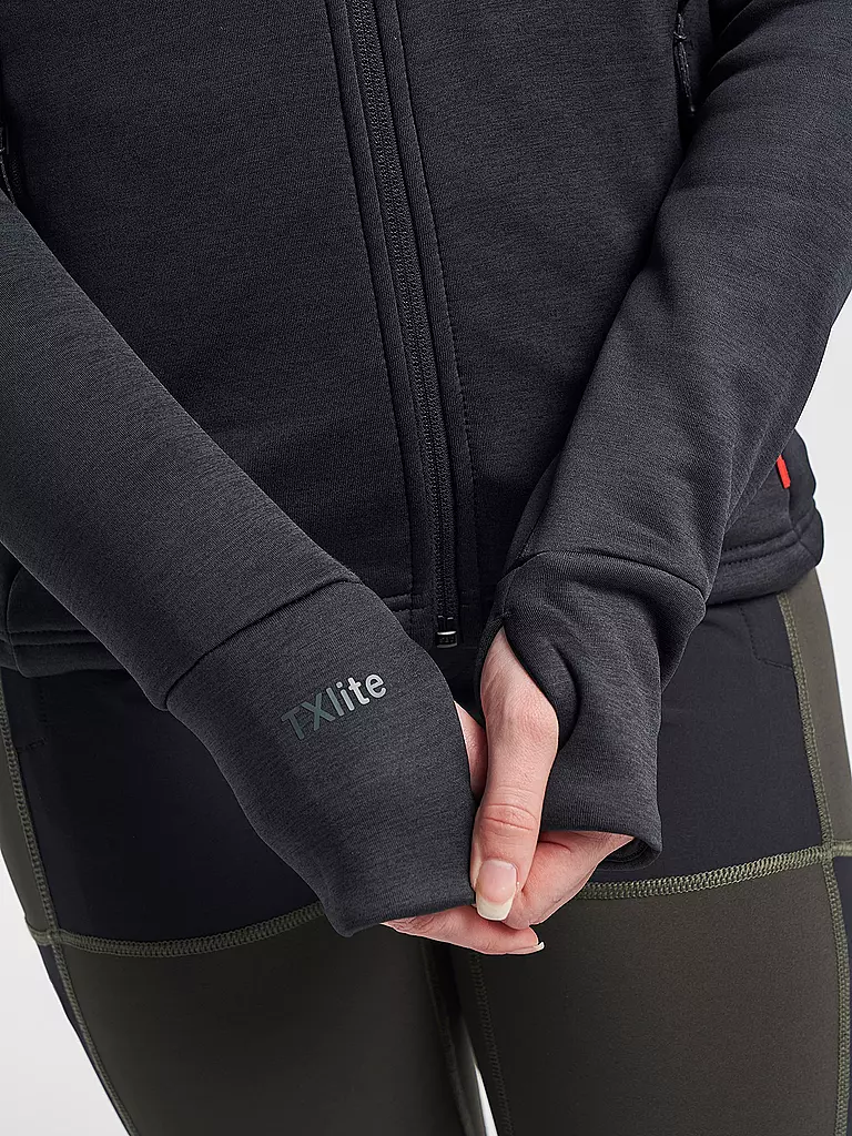 TENSON | Damen Unterziehjacke Txlite Midlayer Hoodie Zip | Noir