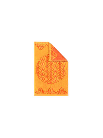 THE SPIRIT OF OM | Serviette de toilette Happy Flower of Life sonnengruß/corail