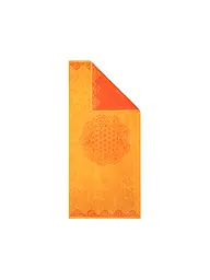 THE SPIRIT OF OM | Serviette de bain Happy Flower of Life émeraude/bleu océan | Orange