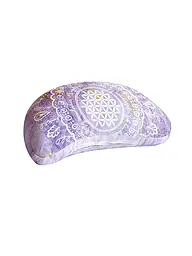 THE SPIRIT OF OM | Coussin de méditation demi-lune lilas | Multicolore