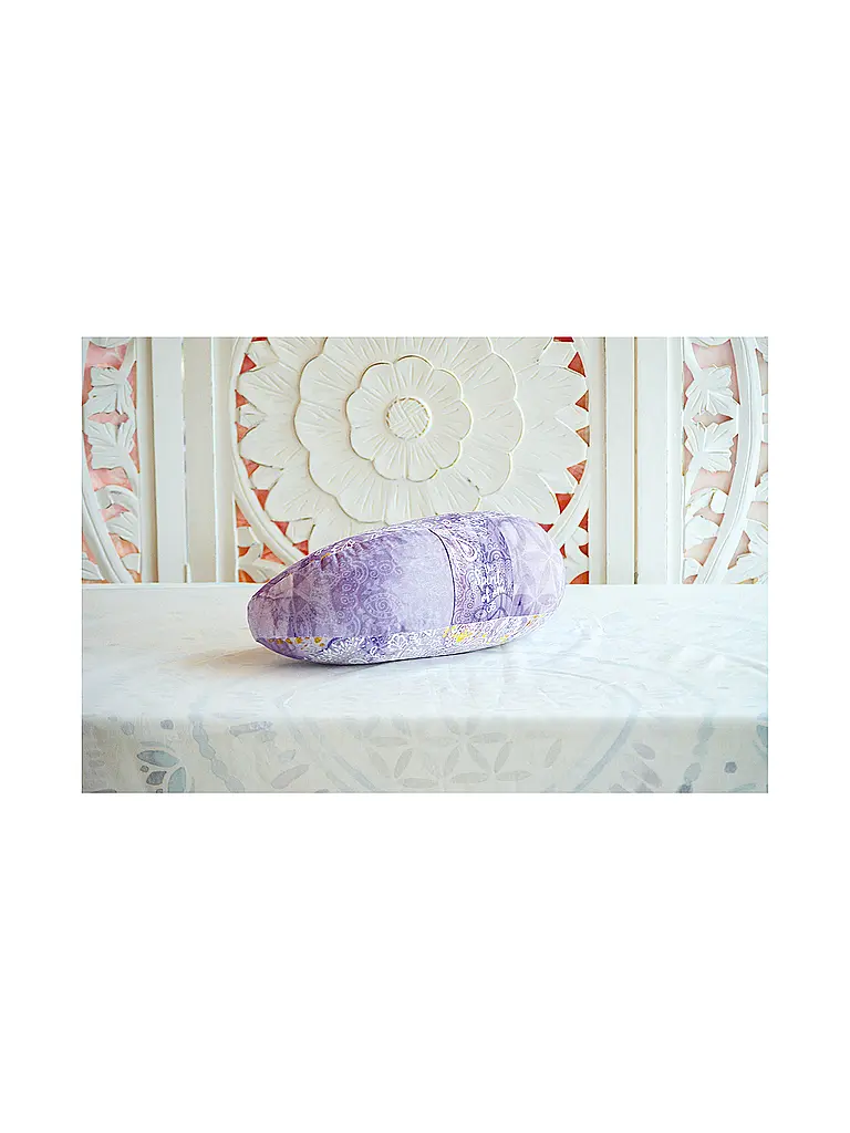 THE SPIRIT OF OM | Coussin de méditation demi-lune lilas |