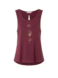 THE SPIRIT OF OM | Débardeur de yoga Vahita pour femmes | Rouge foncé