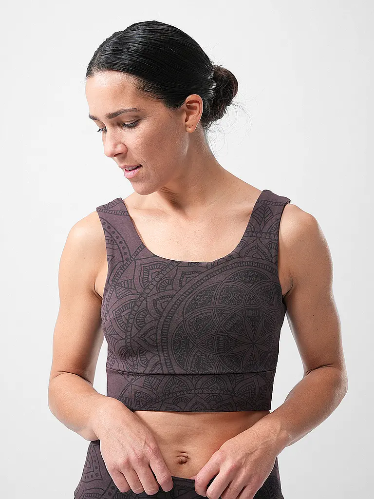 THE SPIRIT OF OM | Damen Sport-BH Hatha Guna | Marron