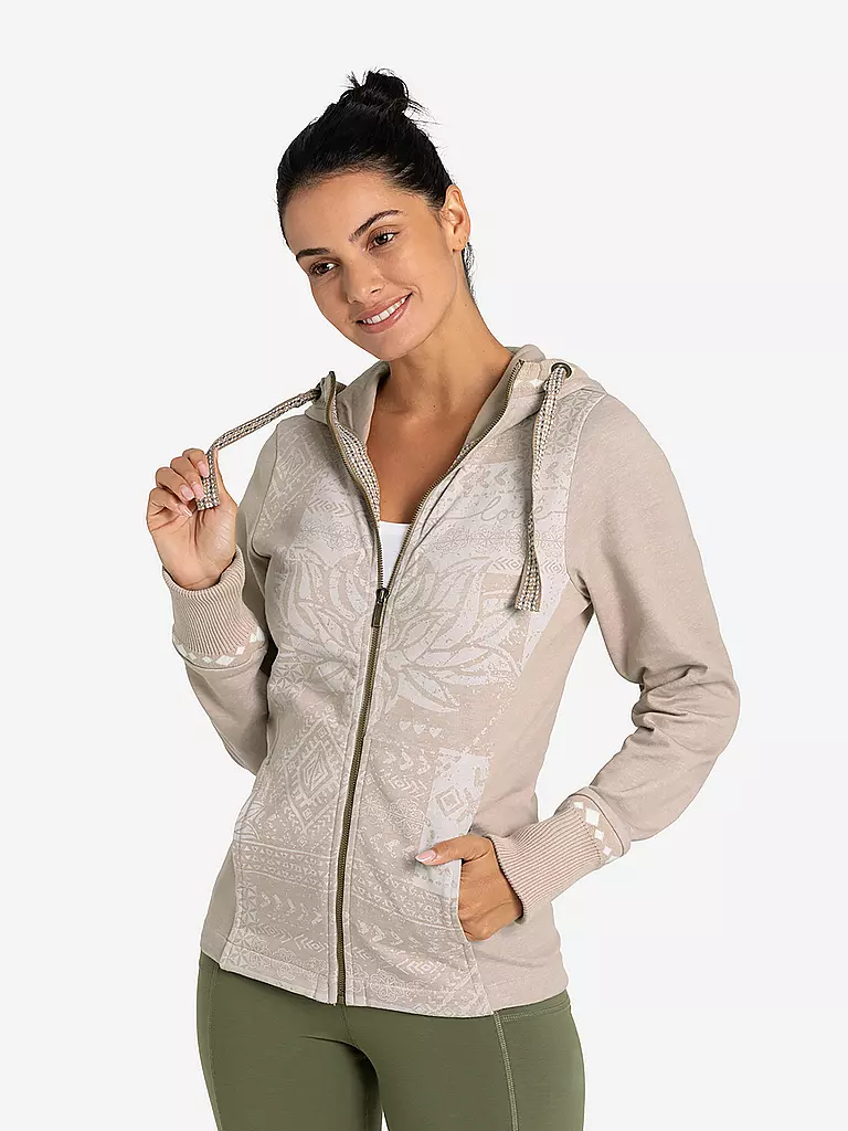 THE SPIRIT OF OM | Damen Yoga Sweatjacke | Camel