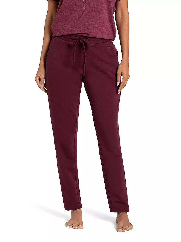 THE SPIRIT OF OM | Pantalon de yoga Joy pour femmes | Rouge foncé