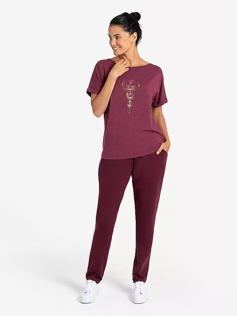 THE SPIRIT OF OM | Pantalon de yoga Joy pour femmes | Rouge foncé