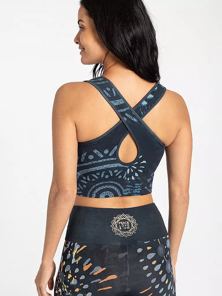 THE SPIRIT OF OM | Soutien-gorge de yoga Magic pour femmes | Bleu foncé