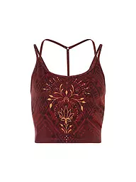 THE SPIRIT OF OM | Soutien-gorge de yoga Shakti pour femmes | Rouge foncé