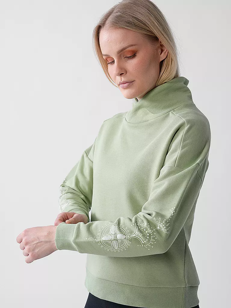 THE SPIRIT OF OM | Sweat de yoga lounge Sattva Matcha pour femmes |