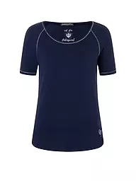 THE SPIRIT OF OM | T-shirt de yoga raglan en bambou pour femmes | Bleu foncé