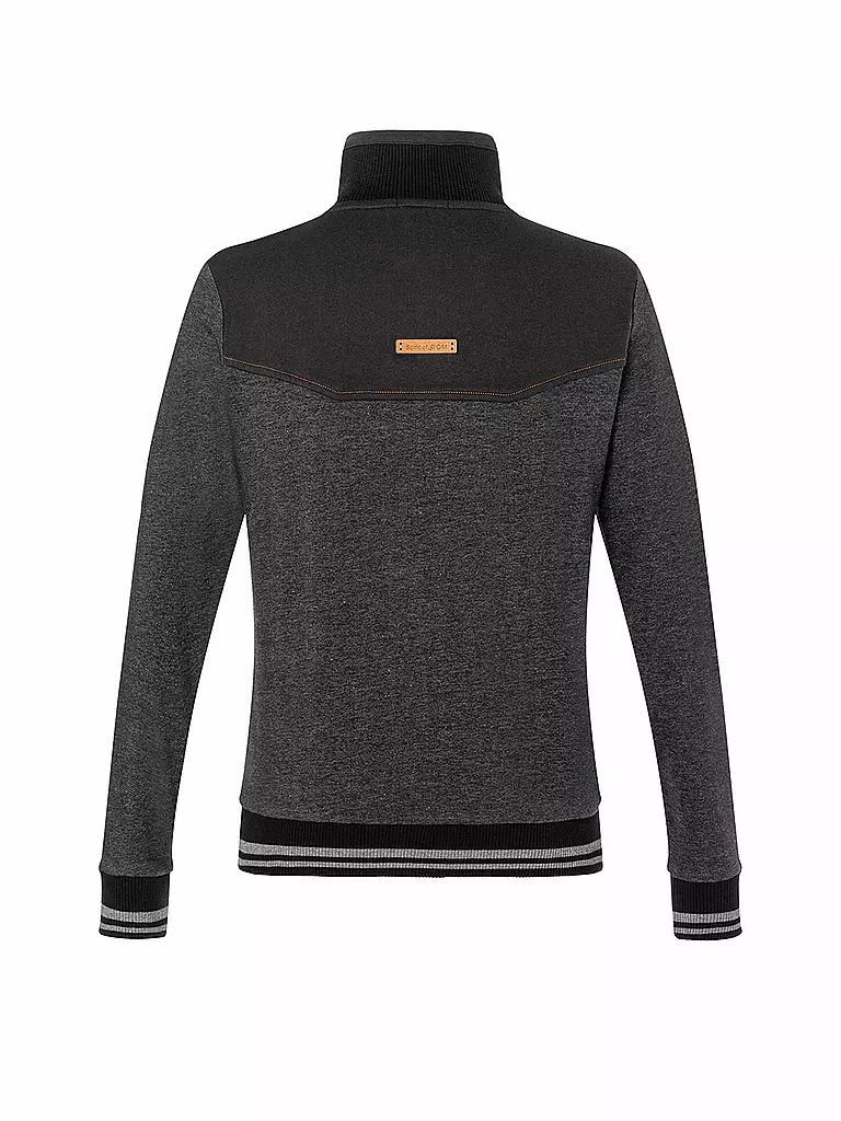 THE SPIRIT OF OM | Veste de survêtement de yoga pour hommes avec col montant | Noir