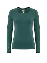THE SPIRIT OF OM | Yogashirt Chakra-Flower Bambus pour femmes | Vert foncé