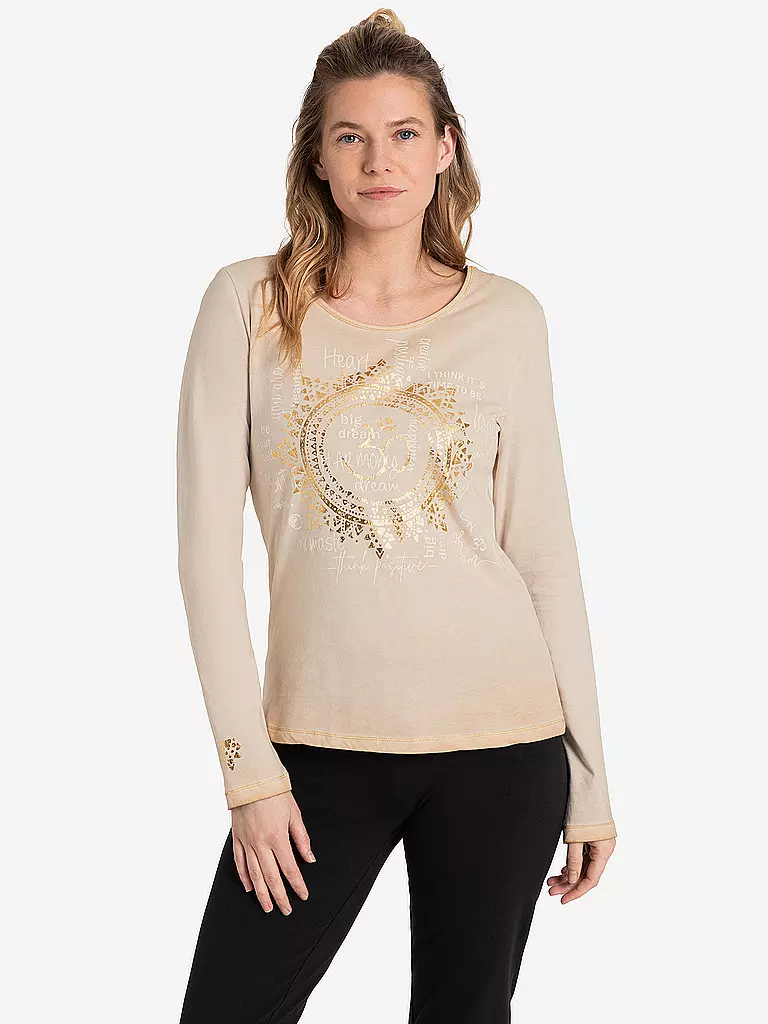 THE SPIRIT OF OM | Yogashirt OM Mandala pour femmes | Crème