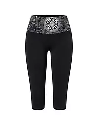 THE SPIRIT OF OM | Yogatight Capri Madhya 3/4 pour femmes | Noir