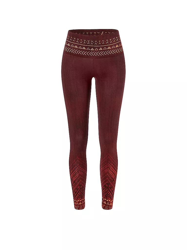 THE SPIRIT OF OM | Yogatight Shakti pour femmes | Rouge foncé