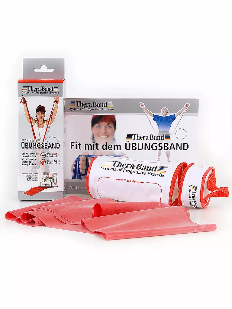 THERA-BAND | Thera-Band avec Zipbox 2.5m résistance moyenne | Rouge