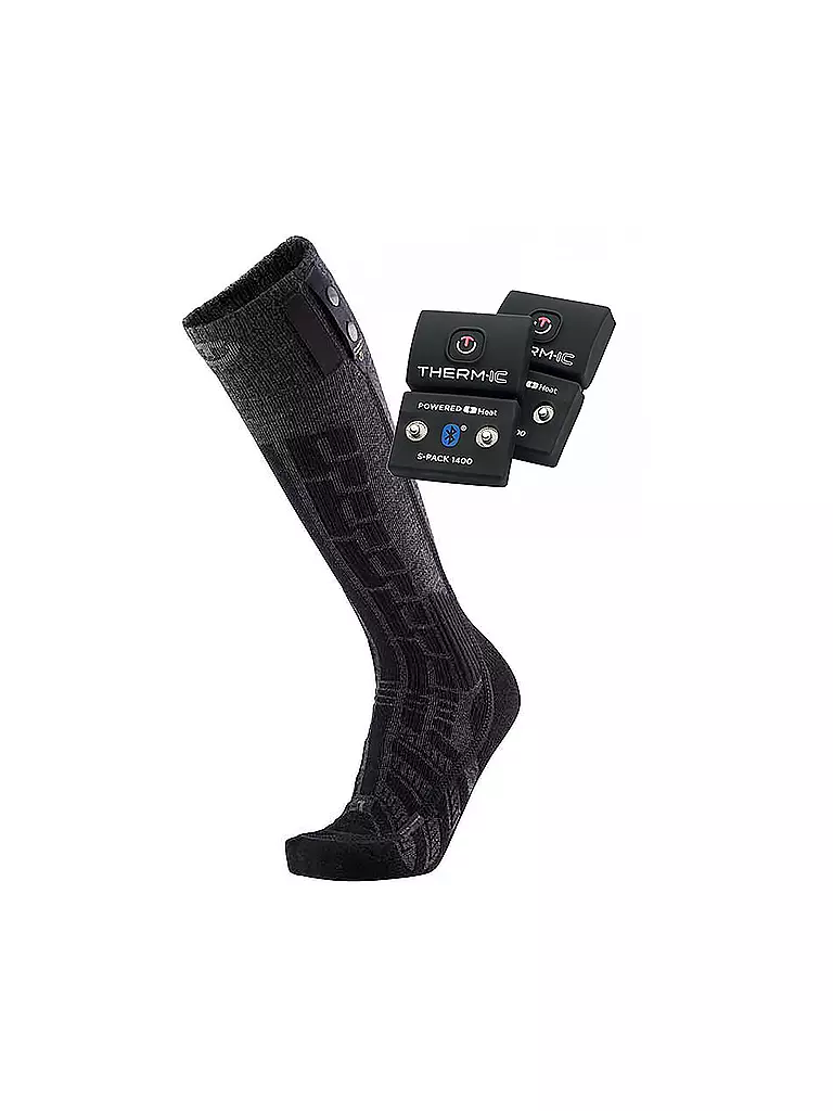 THERM-IC | Chaussettes de ski chauffantes Ultra Warm Comfort S.E.T + S-PACK 1400B | Noir