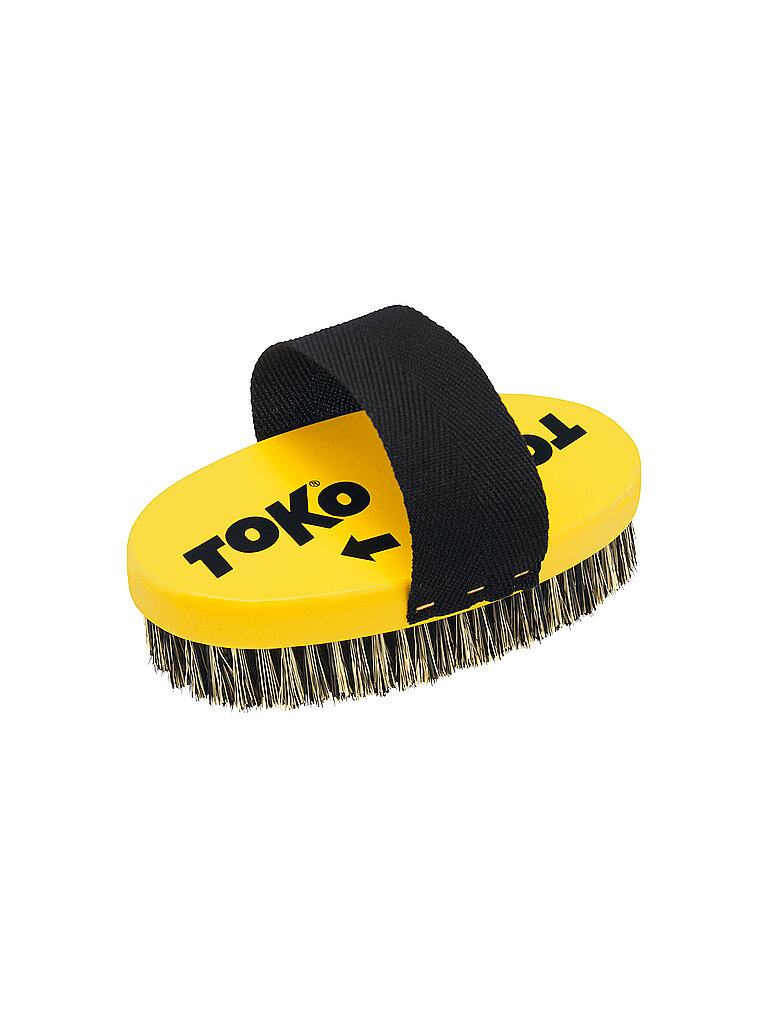Brosse de base ovale en fil d'acier avec sangle aucune couleur