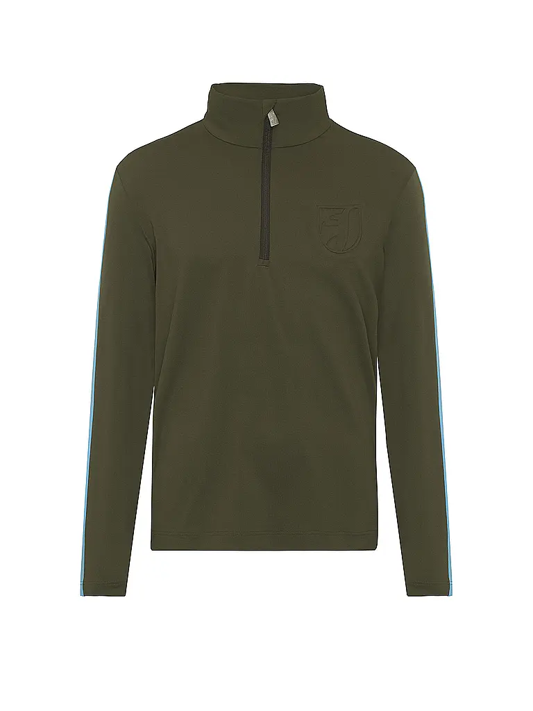 TONI SAILER | Sous-pull zippé Giorgio pour homme | Vert foncé