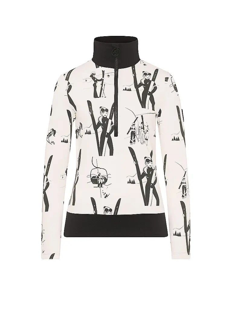 TONI SAILER | Sous-pull zippé pour femme Wieka Print | Blanc