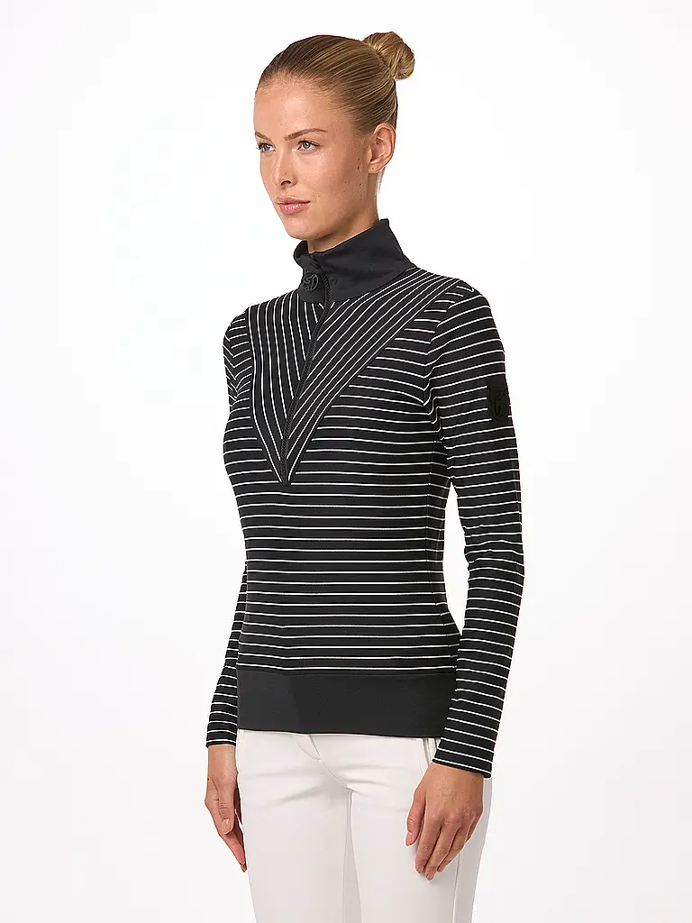 TONI SAILER | Zipshirt de sous-vêtement Lotto pour femmes | Noir