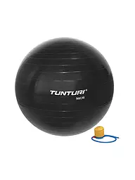 TUNTURI | Ballon de gymnastique 90 cm avec pompe | Noir