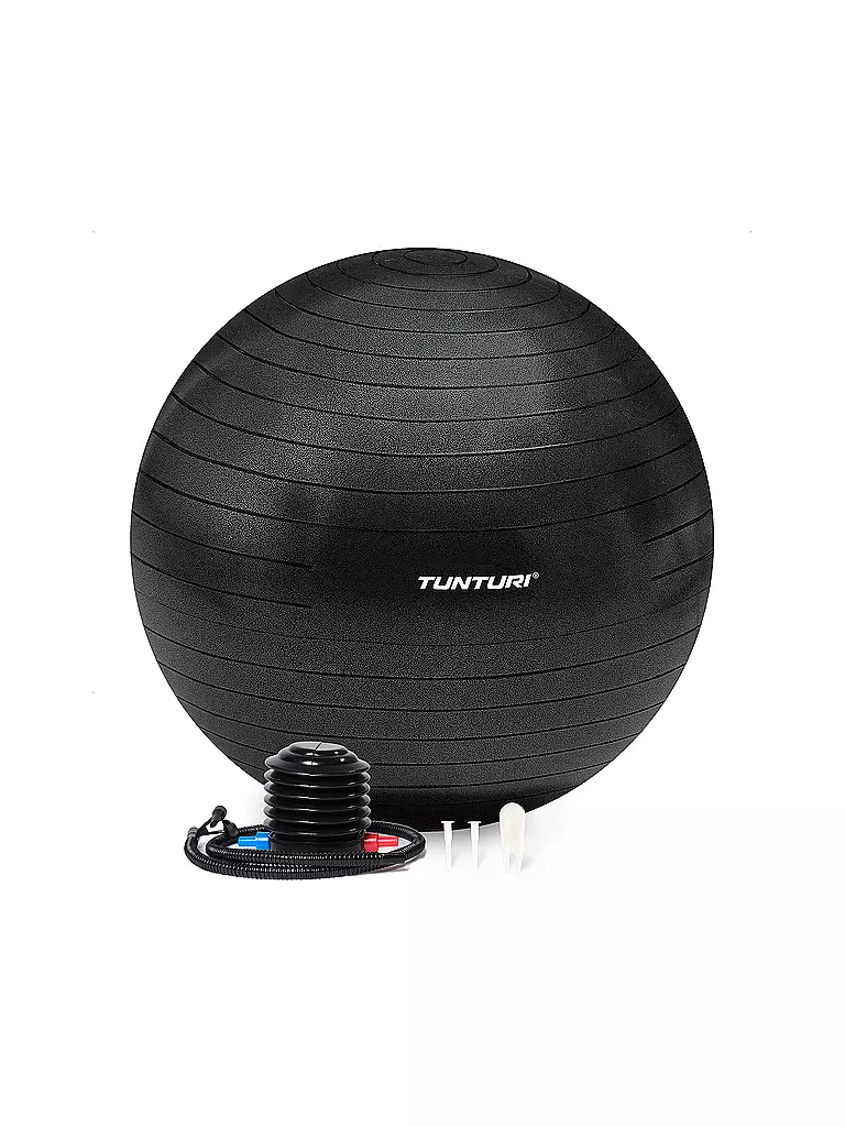 TUNTURI | Ballon de gymnastique anti-éclatement 65cm | Noir
