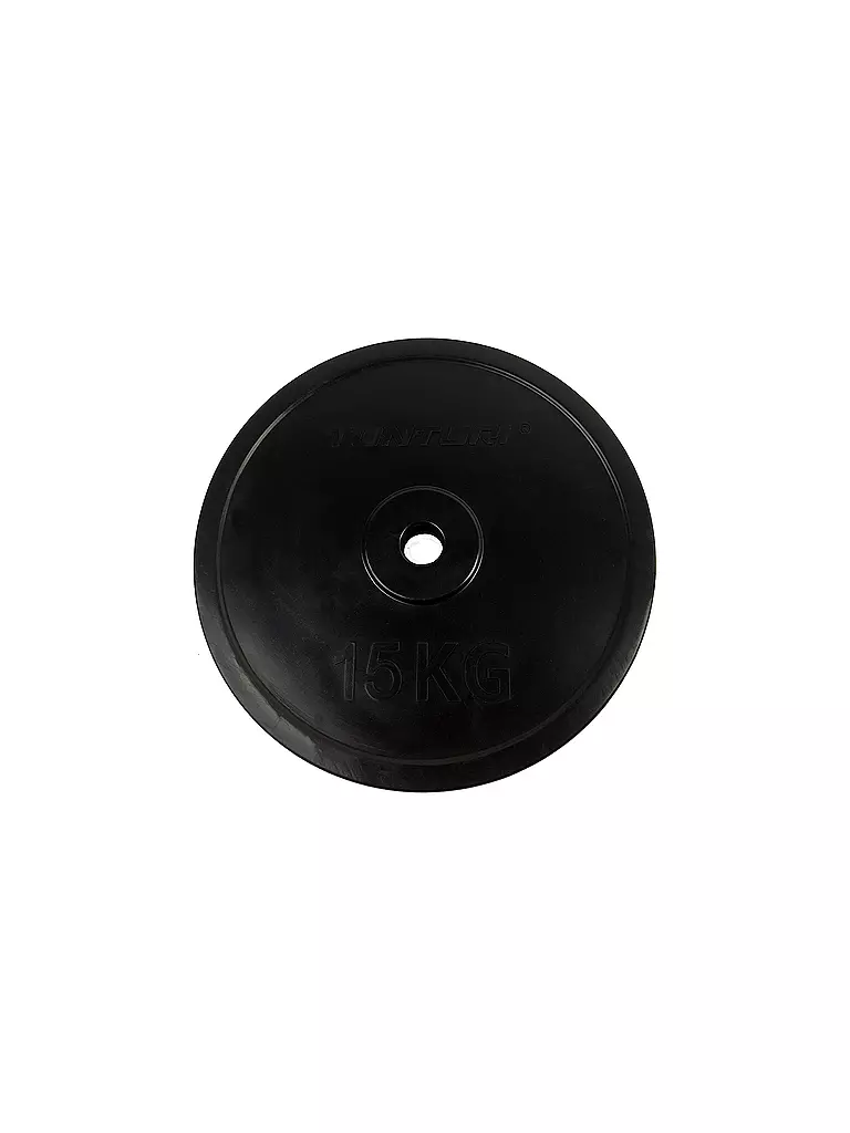 TUNTURI | Disque d'haltère caoutchouté 1x 15 KG | Noir